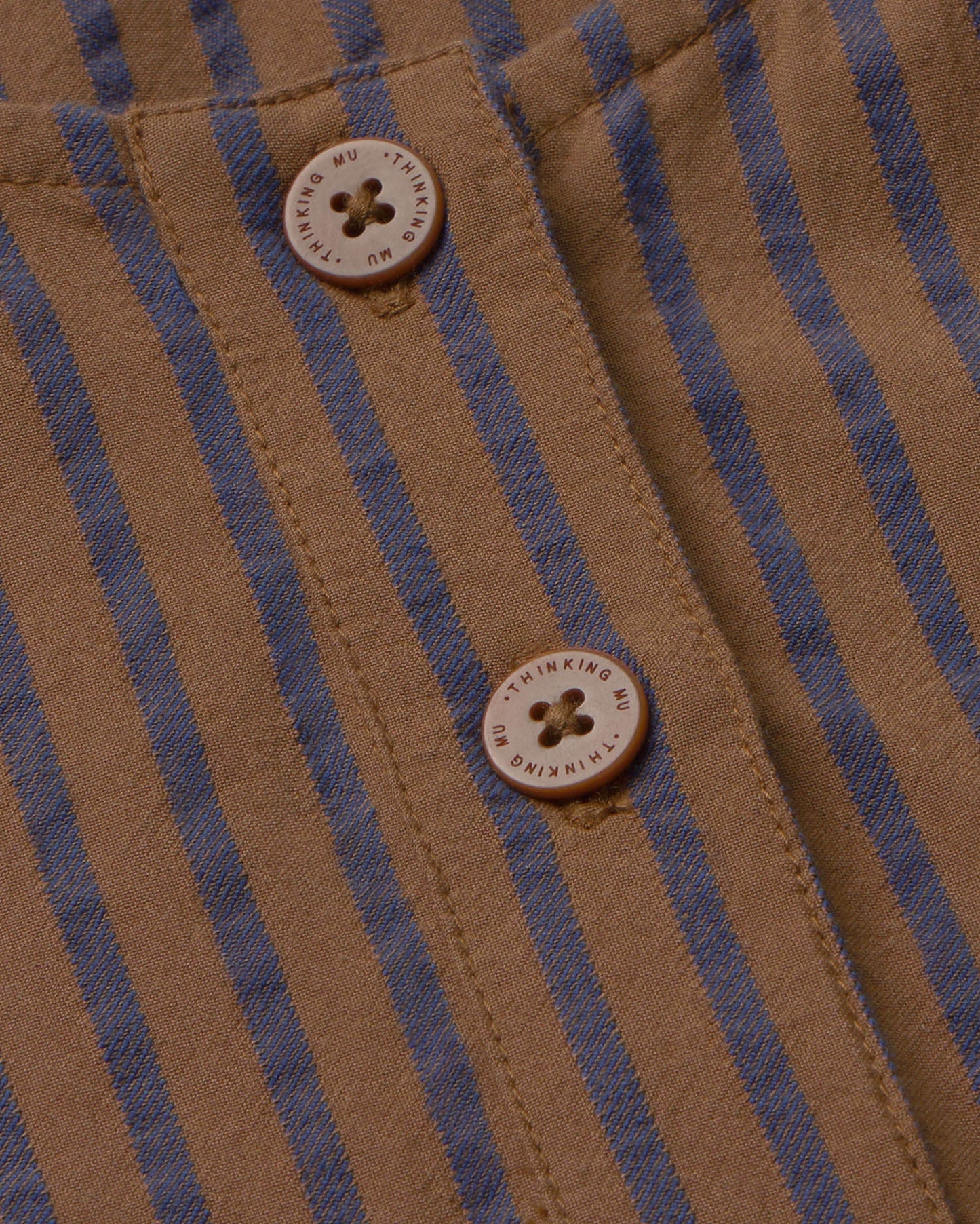Vestido marrón rayas Maria sostenible - silueta 2