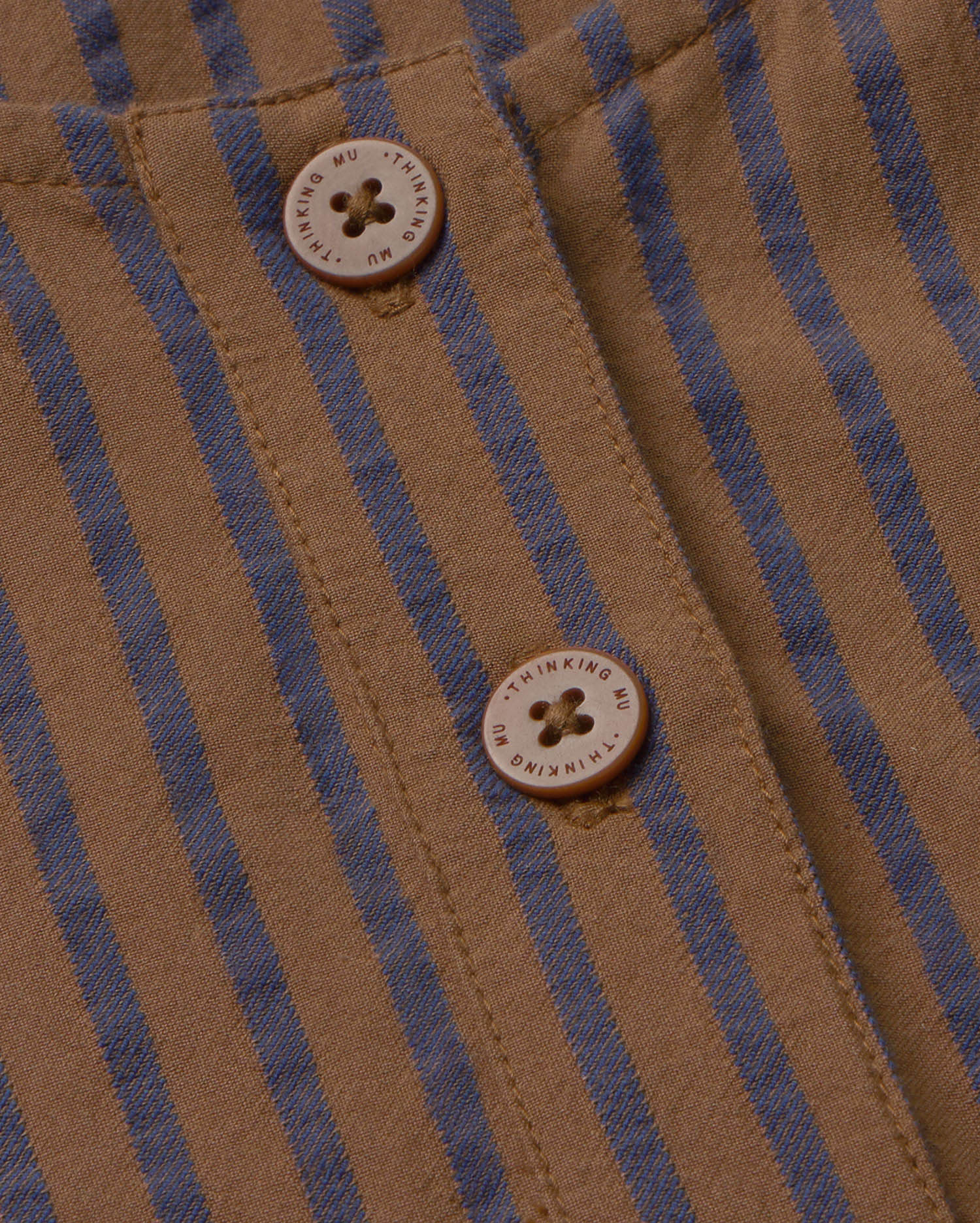 Vestido marrón rayas Maria sostenible - silueta 2