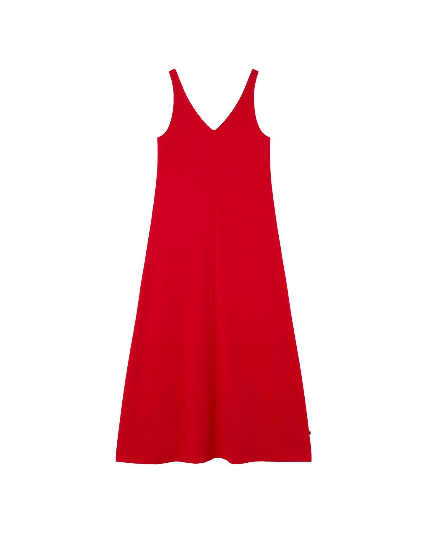 Vestido rojo Sade sostenible - silueta 2