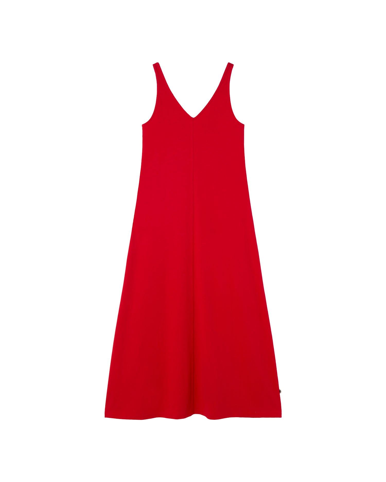 Vestido rojo Sade sostenible - silueta 2