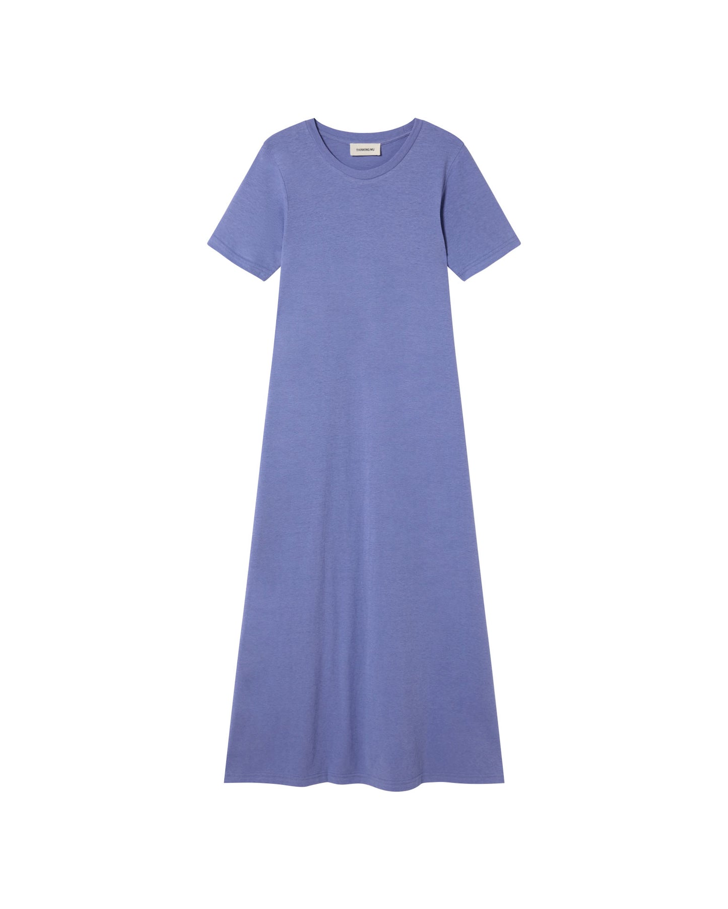 Vestido azul claro hemp Oueme sostenible - silueta 2