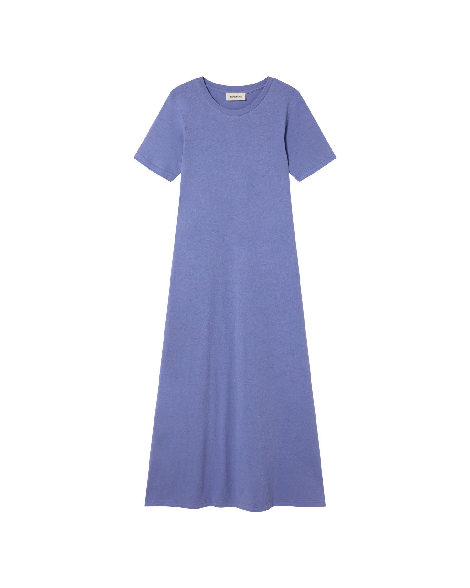 Vestido azul claro hemp Oueme sostenible - silueta 2