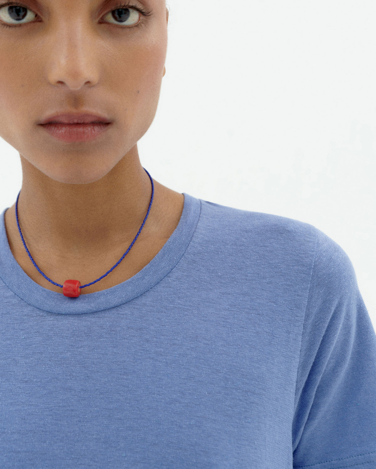 Vestido azul claro hemp Oueme sostenible-3
