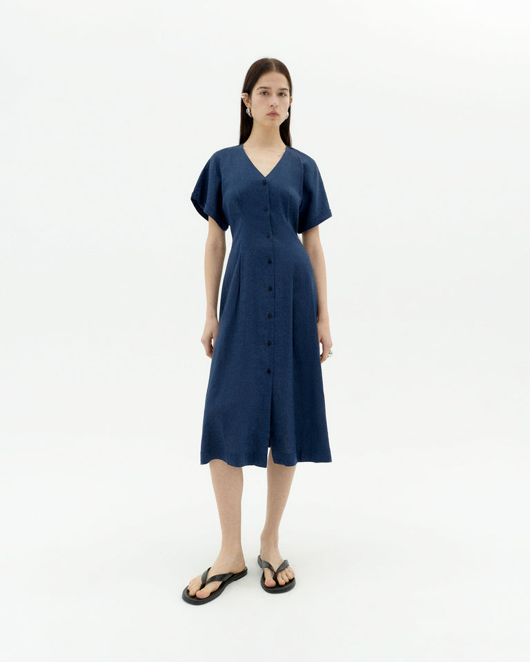 Vestido navy hemp Laura sostenible-1