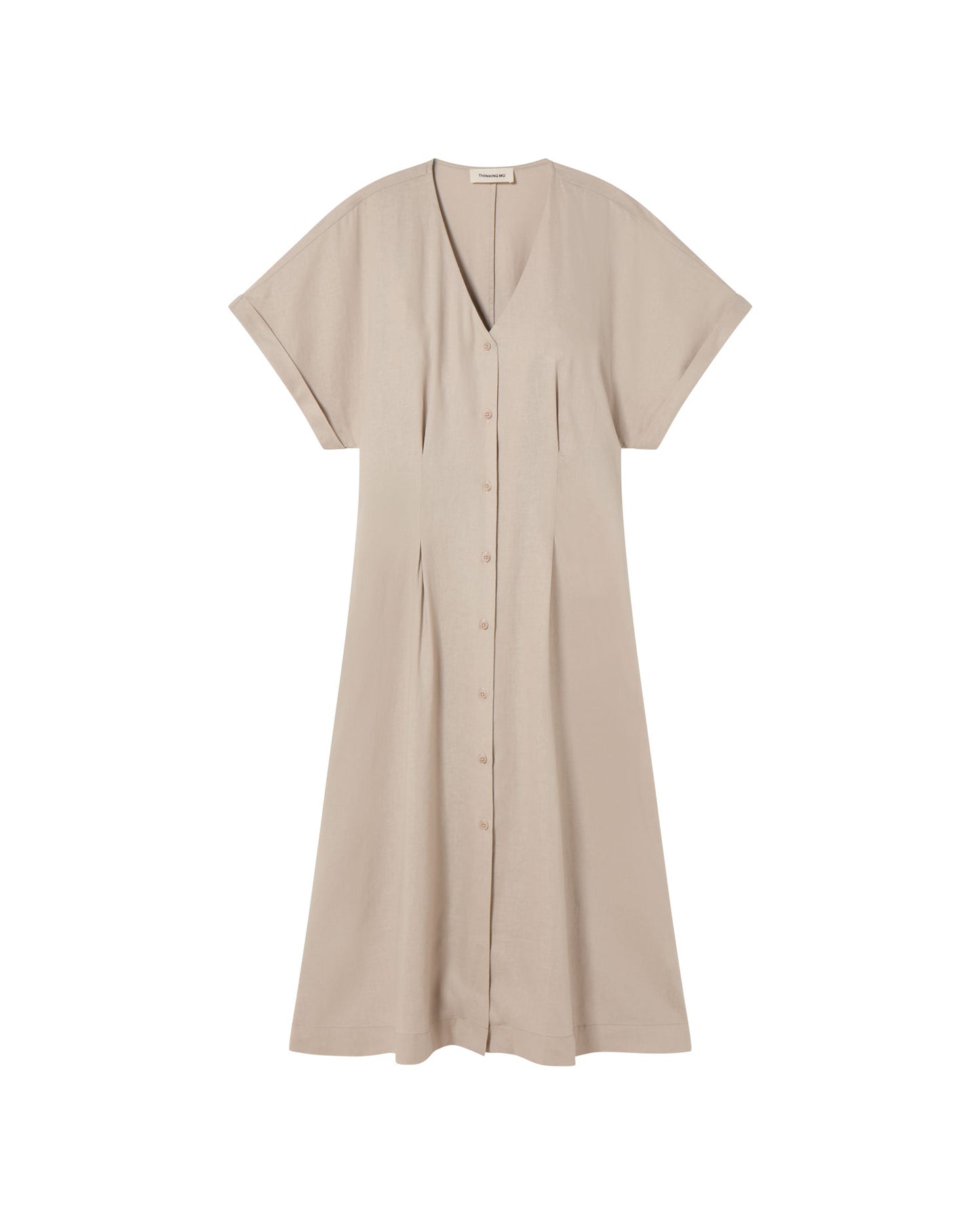 Vestido crudo hemp Laura sostenible - silueta 2