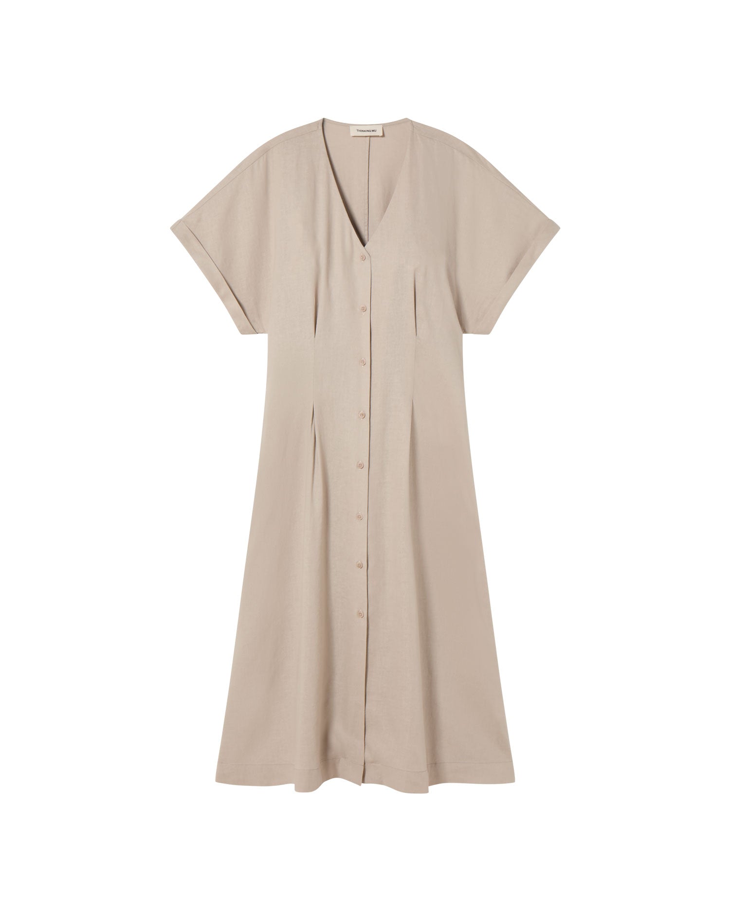 Vestido crudo hemp Laura sostenible - silueta 2