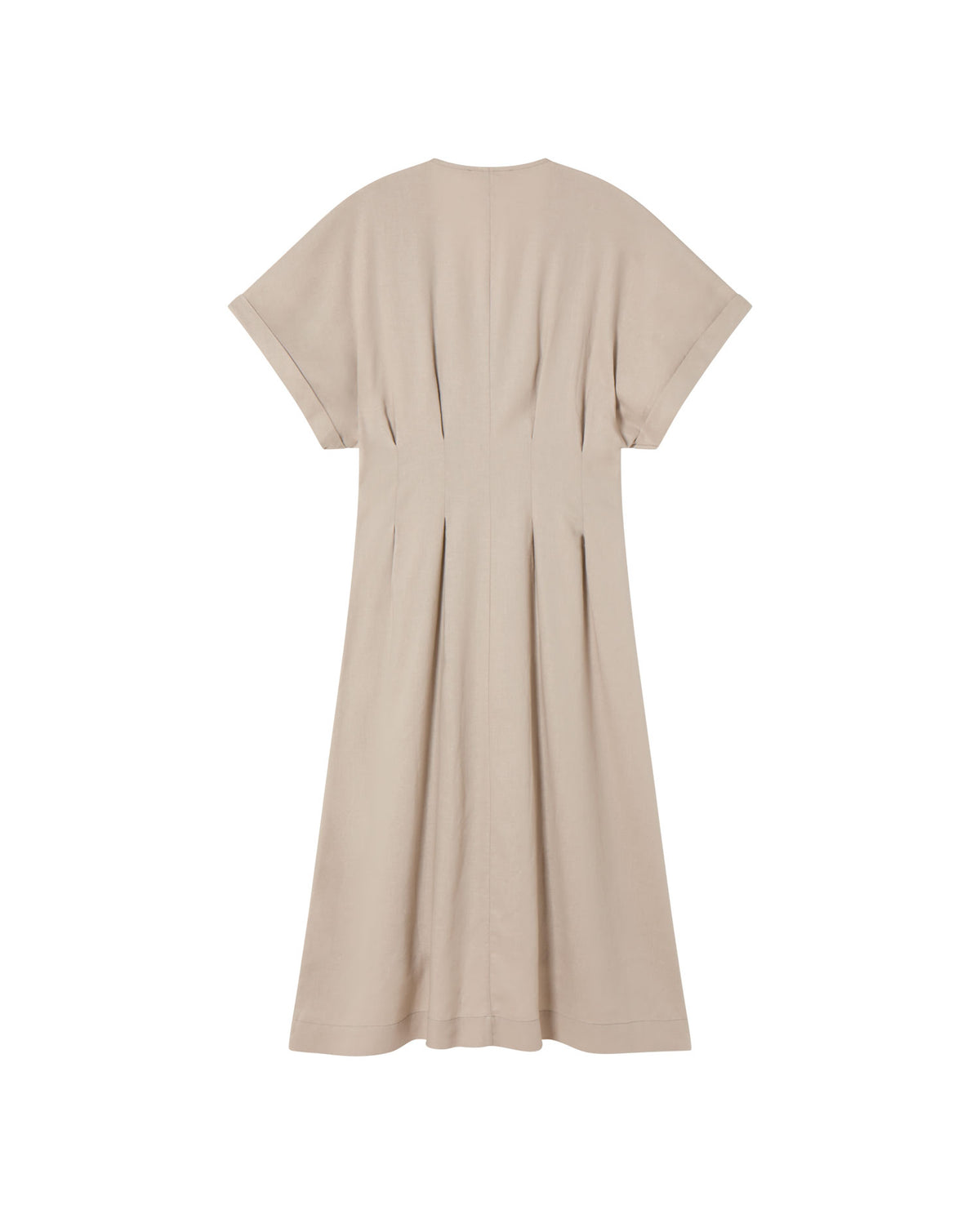 Vestido crudo hemp Laura sostenible - silueta 1