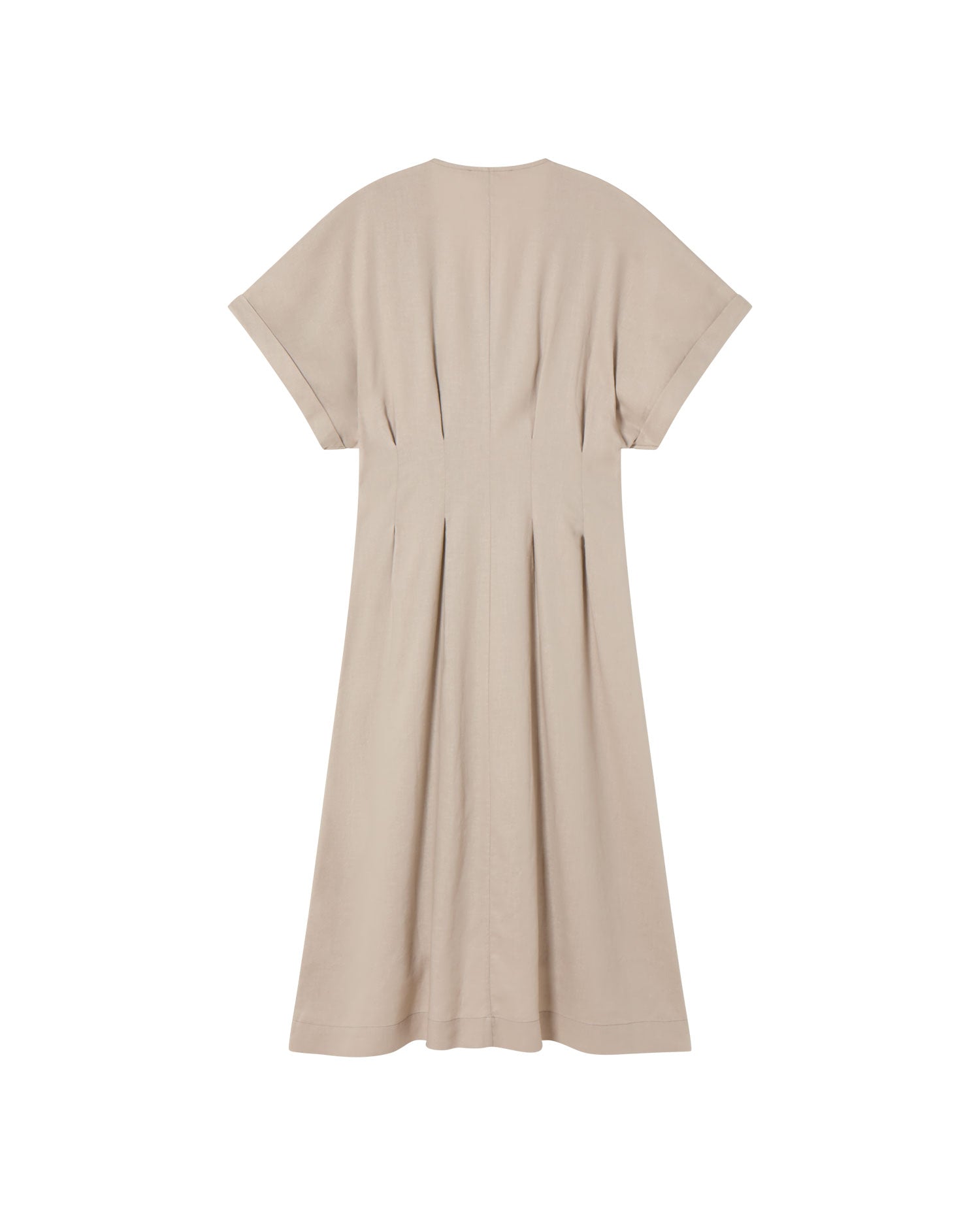 Vestido crudo hemp Laura sostenible - silueta 1