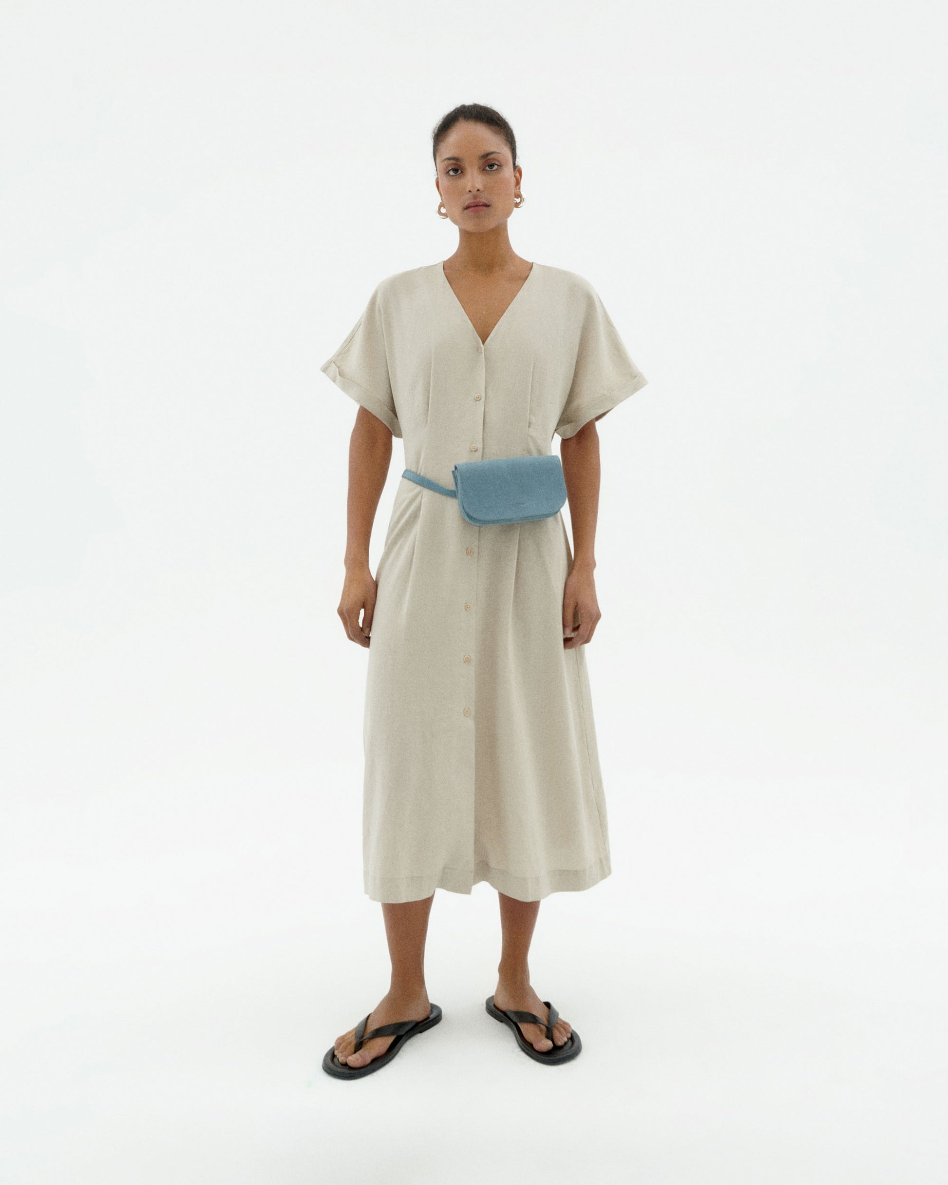 Vestido crudo hemp Laura sostenible-1