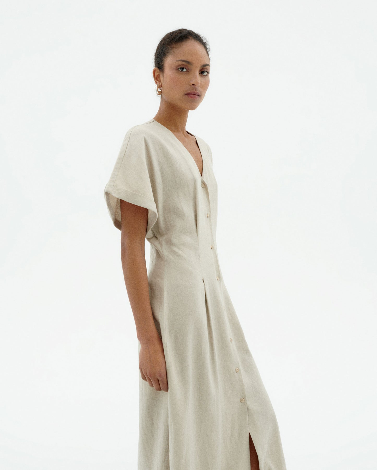 Vestido crudo hemp Laura sostenible-4