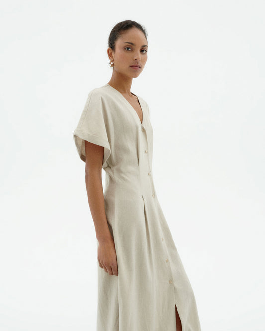 Vestido crudo hemp Laura sostenible-4