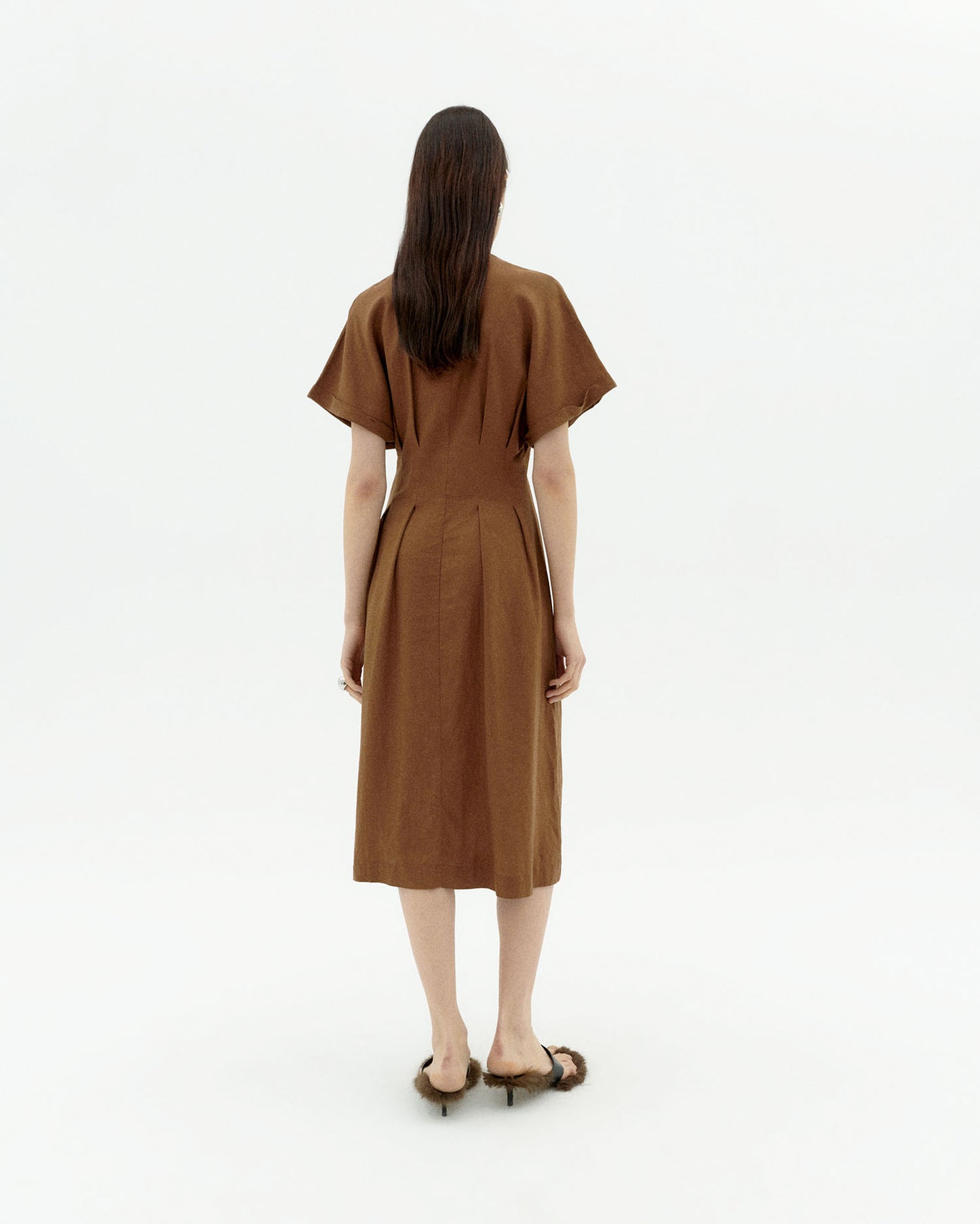 Vestido marrón hemp Laura sostenible-2