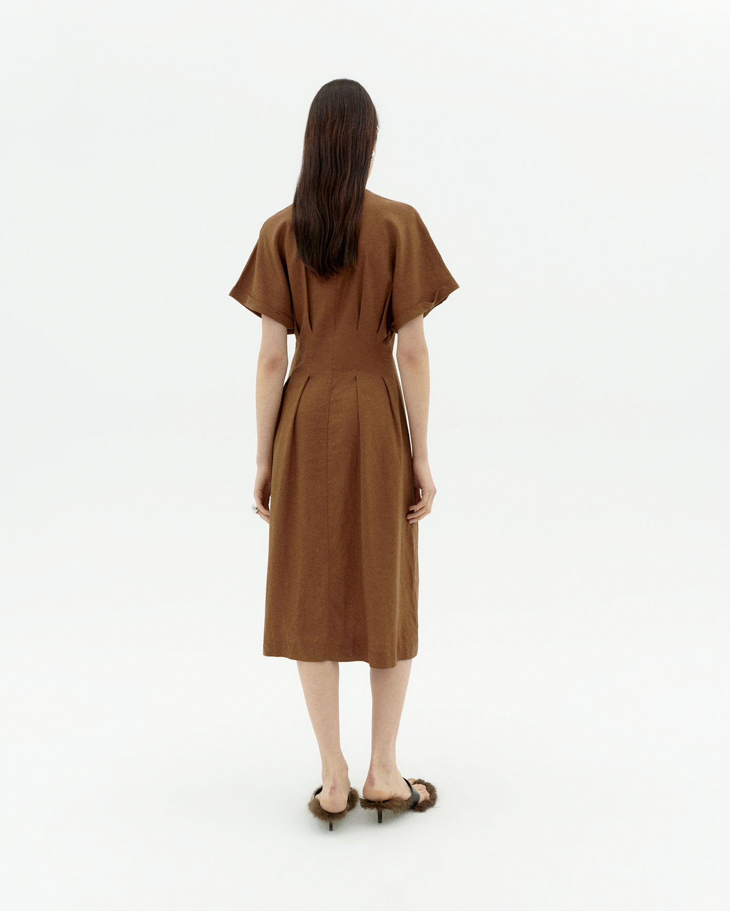 Vestido marrón hemp Laura sostenible-2