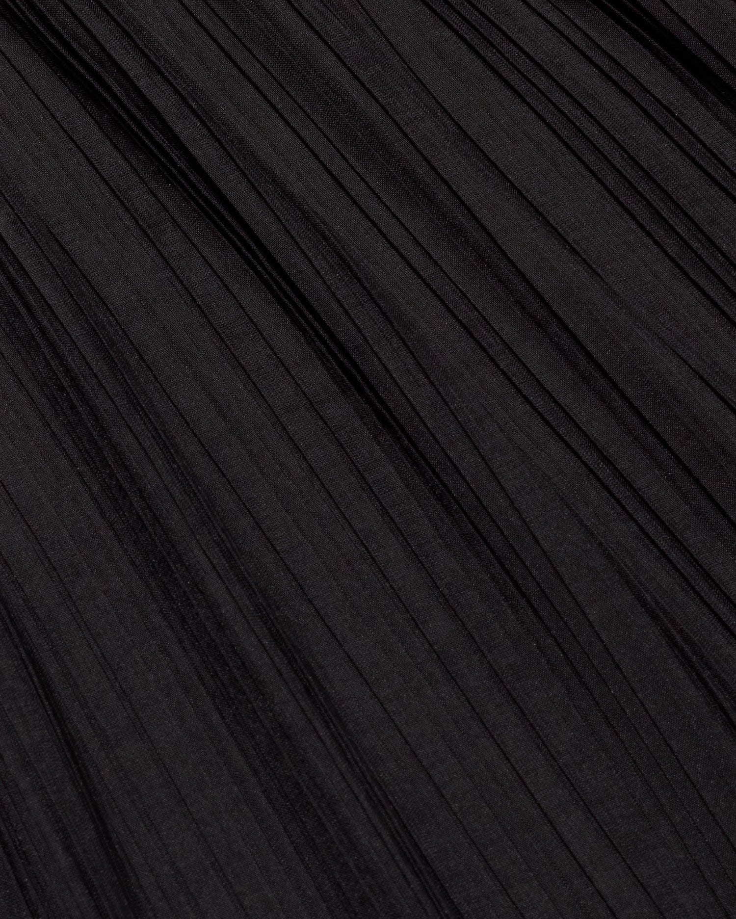 Vestido negro plisado Myrtle sostenible  - silueta 2