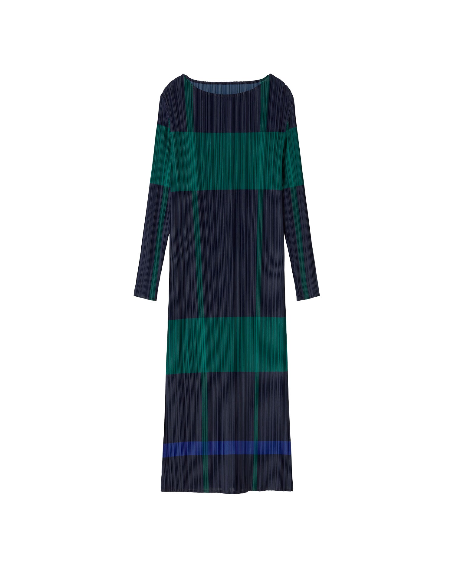 Vestido multicolor plisado Myrtle sostenible  - silueta 1