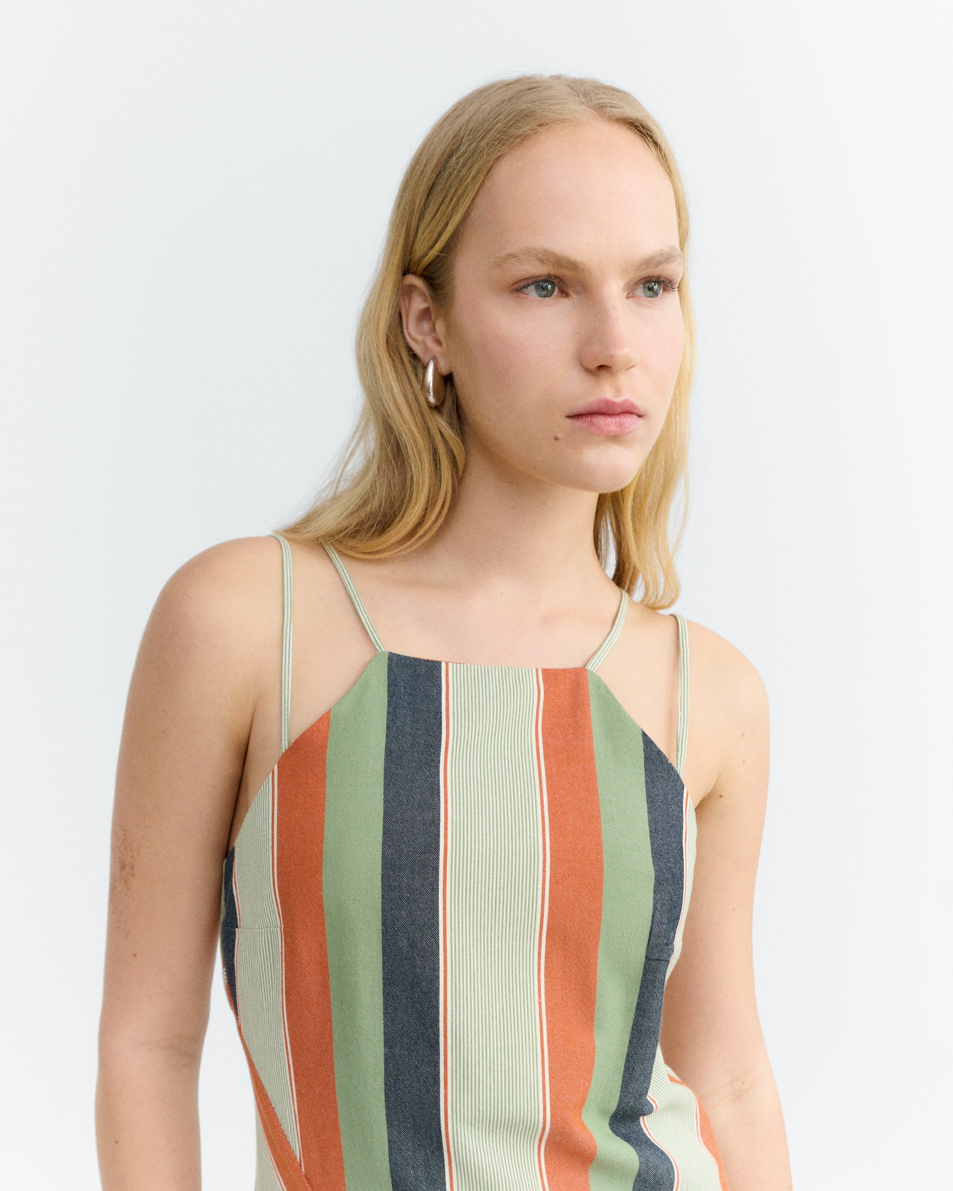 Vestido largo rayas multicolor Helia sostenible - 3