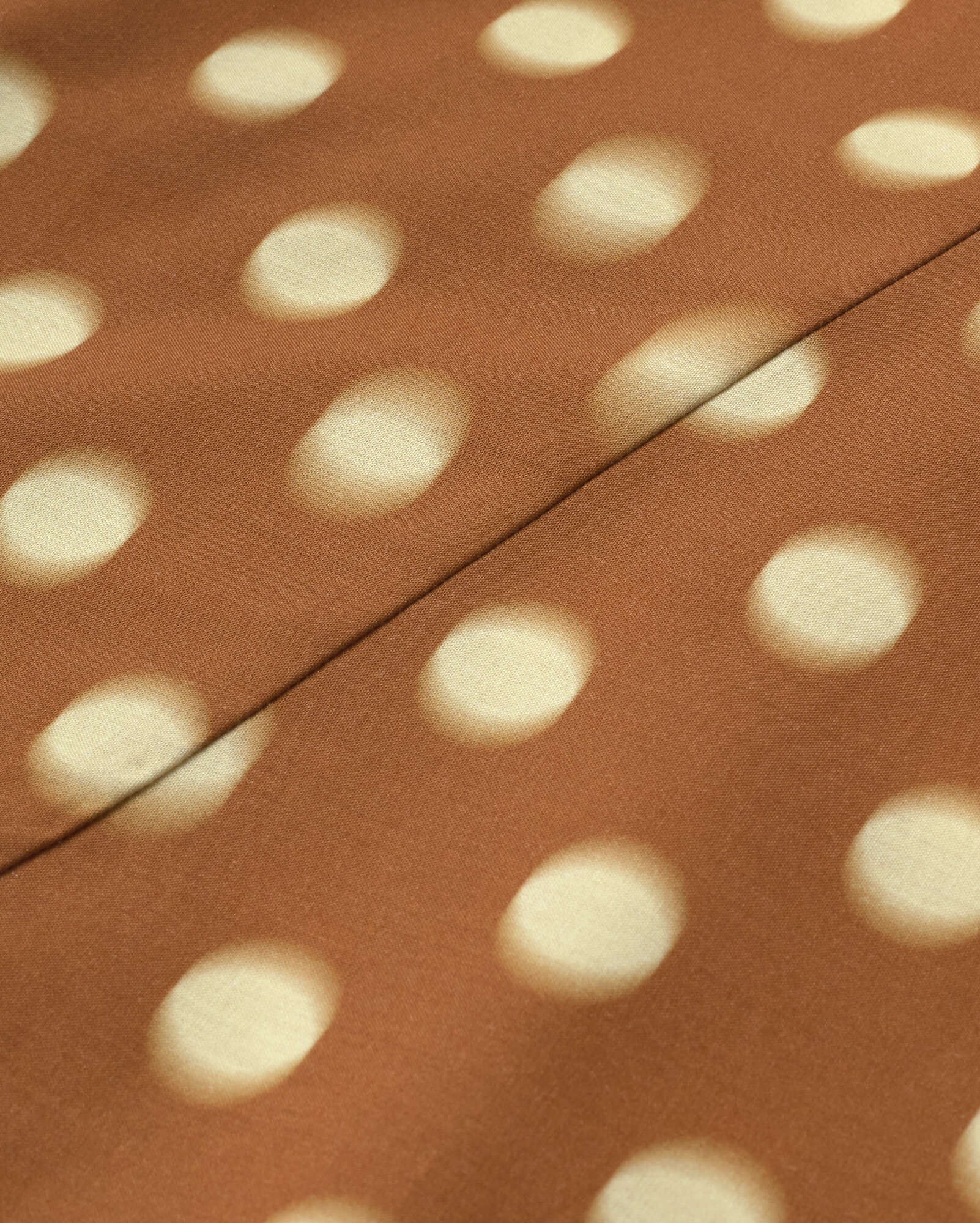 Vestido largo lunares marrón Dina sostenible silueta - 2