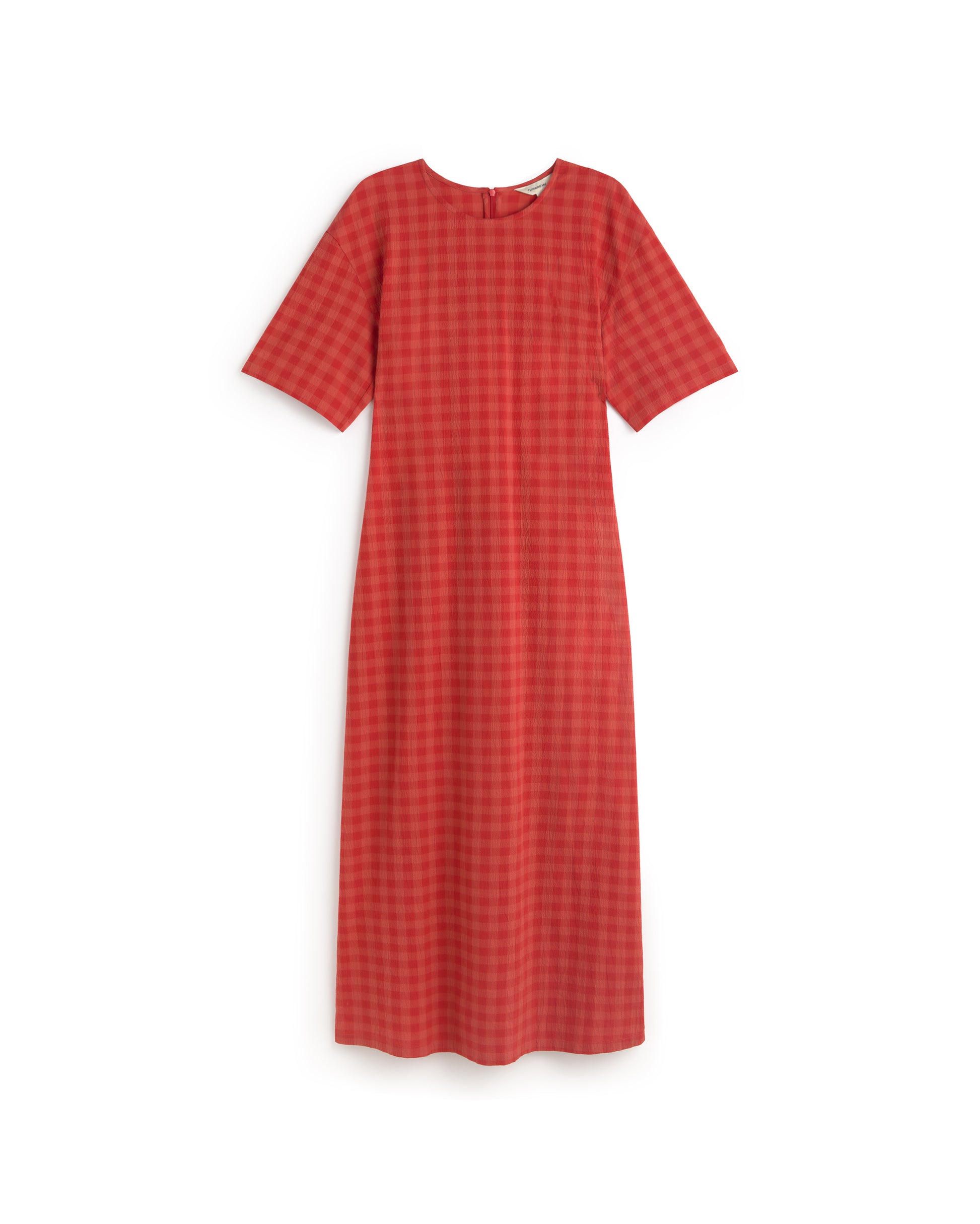 red seersucker dress Miriam Red Seersucker Dress This is Unfolded