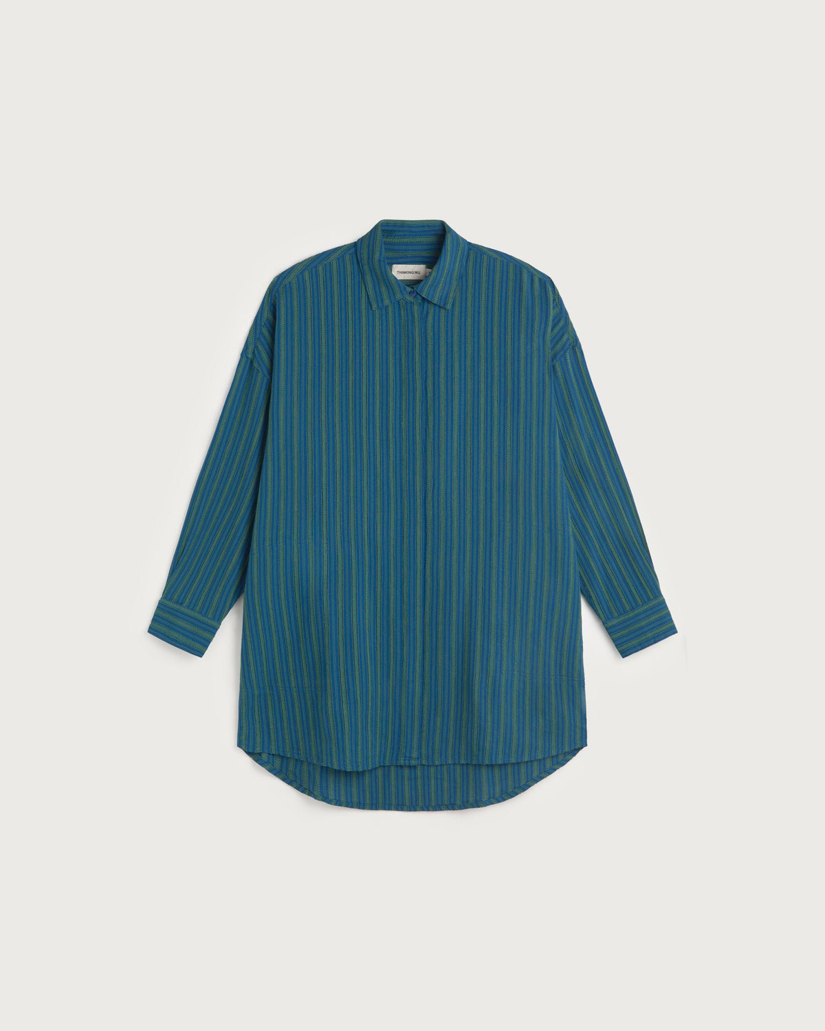 Vestido camisero corto rayas windsor Aurel sostenible silueta - 1