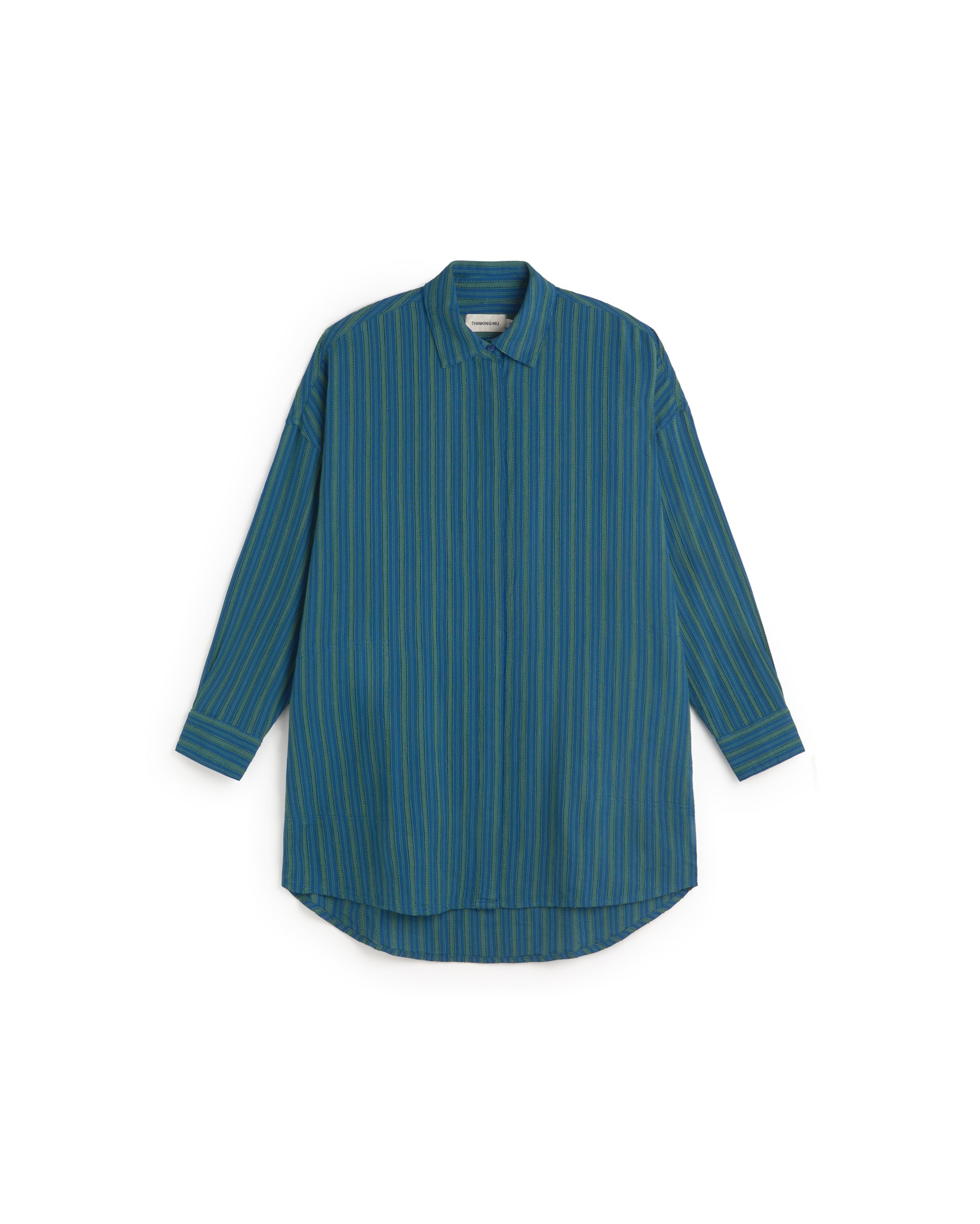 Vestido camisero corto rayas windsor Aurel sostenible silueta - 1