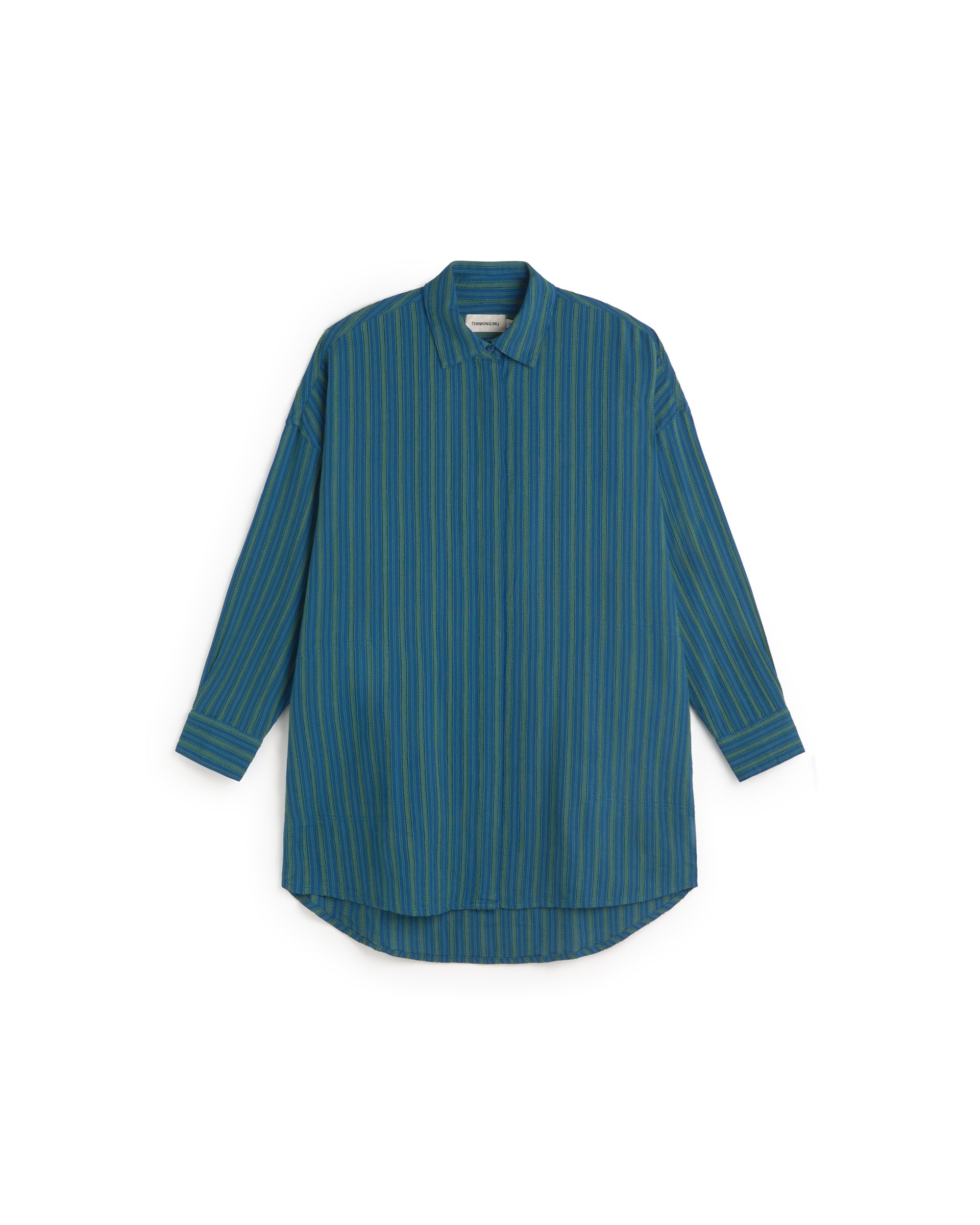 Vestido camisero corto rayas windsor Aurel sostenible silueta - 1