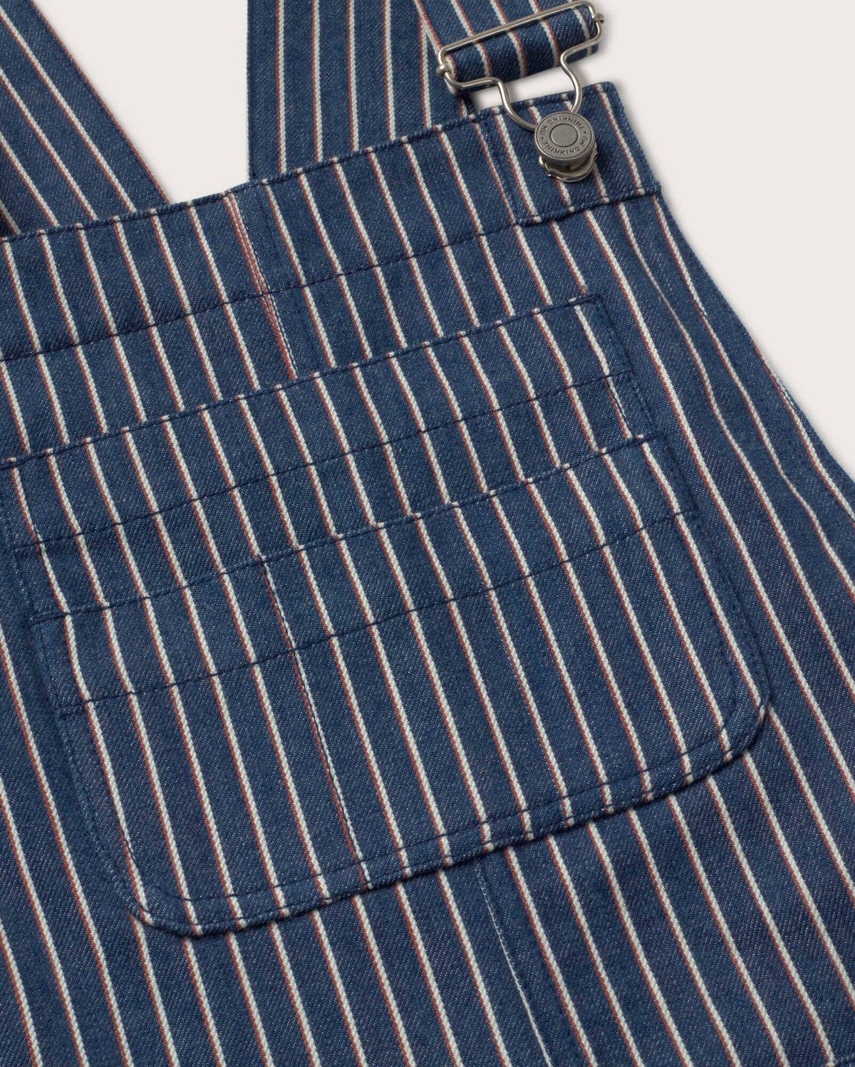 Vestido corto pichi rayas tinte natural railway Rafaela sostenible silueta - 2