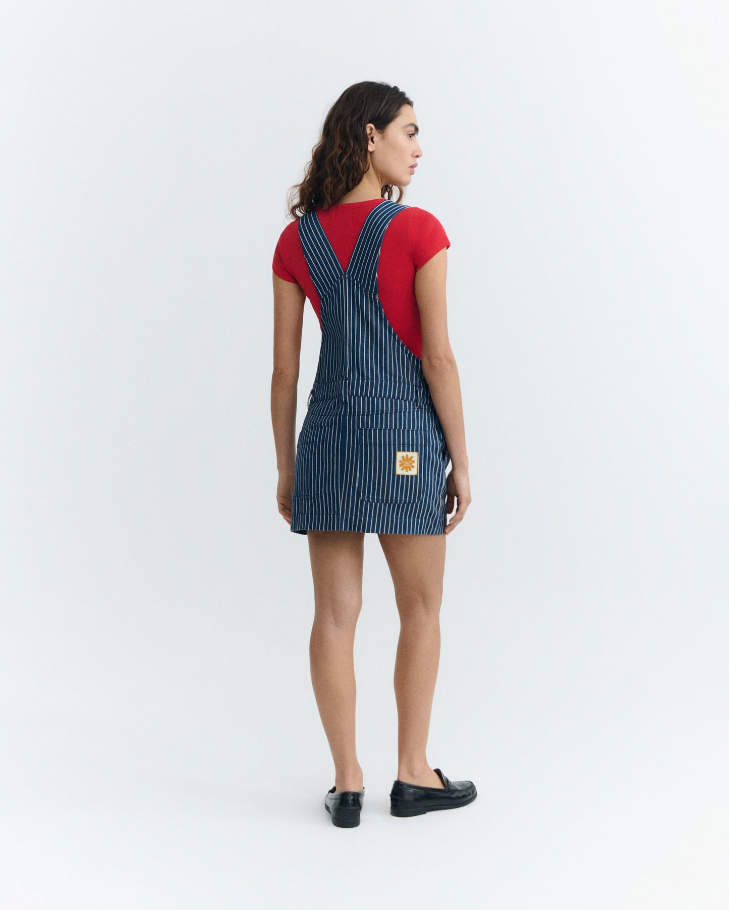 Vestido corto pichi rayas tinte natural railway Rafaela sostenible - 4