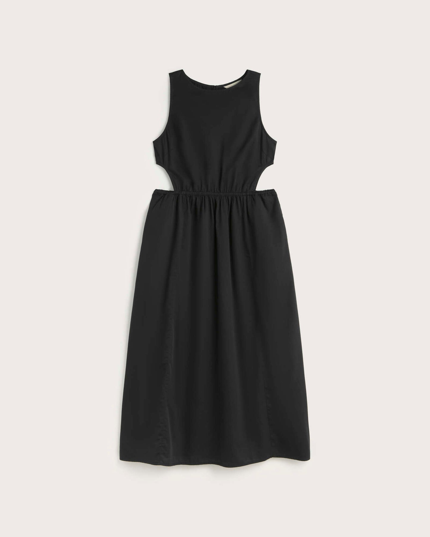 Vestido midi negro Kin sostenible silueta - 1