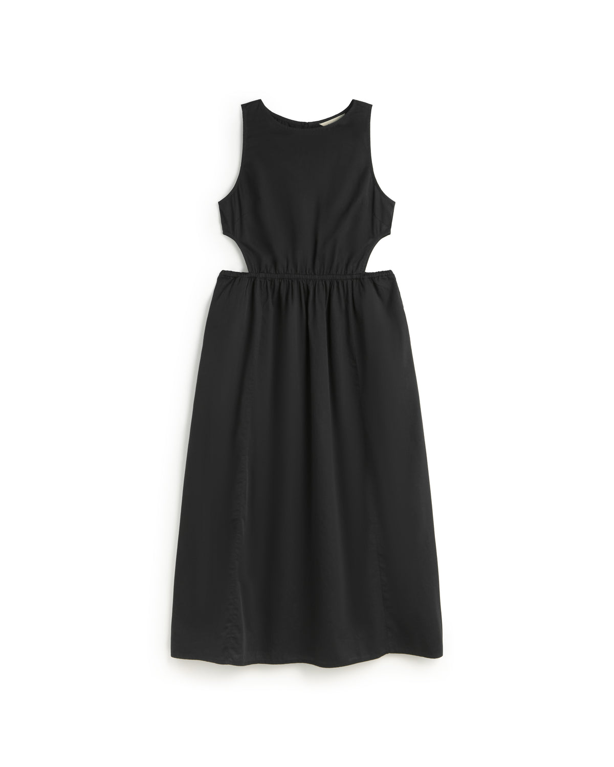 Vestido midi negro Kin sostenible silueta - 1
