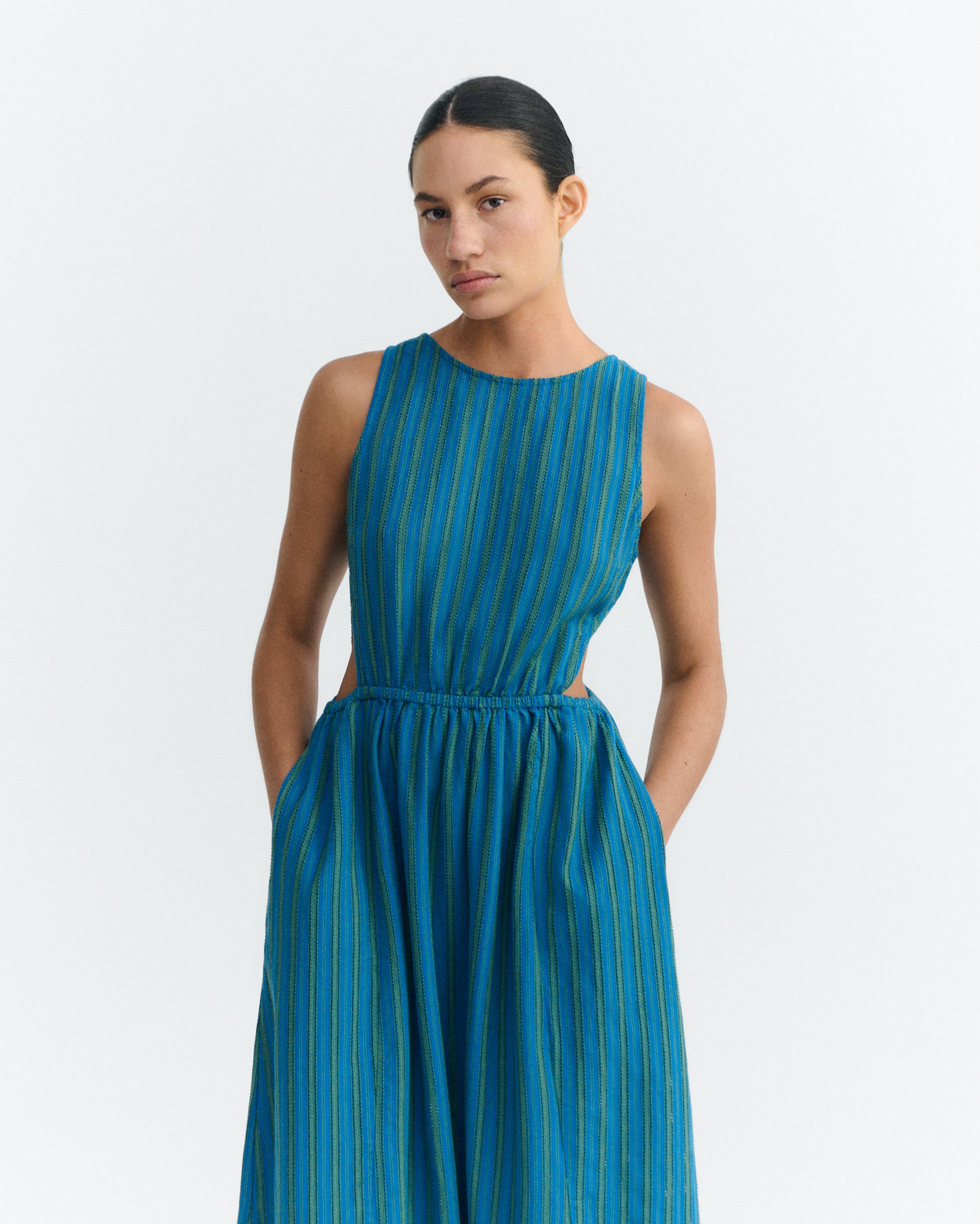 Vestido midi rayas windsor Kin sostenible - 3