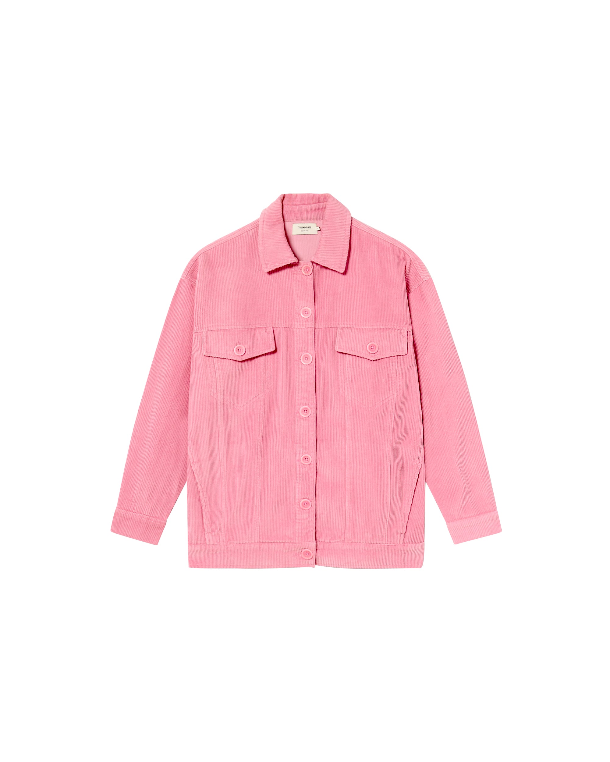 Phoebe pink sustainable corduroy jacket for women Thinking Mu Thinking MU