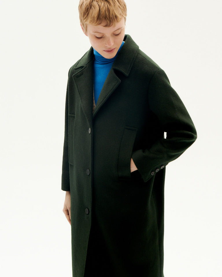 Abrigo verde lana Rita sostenible-2