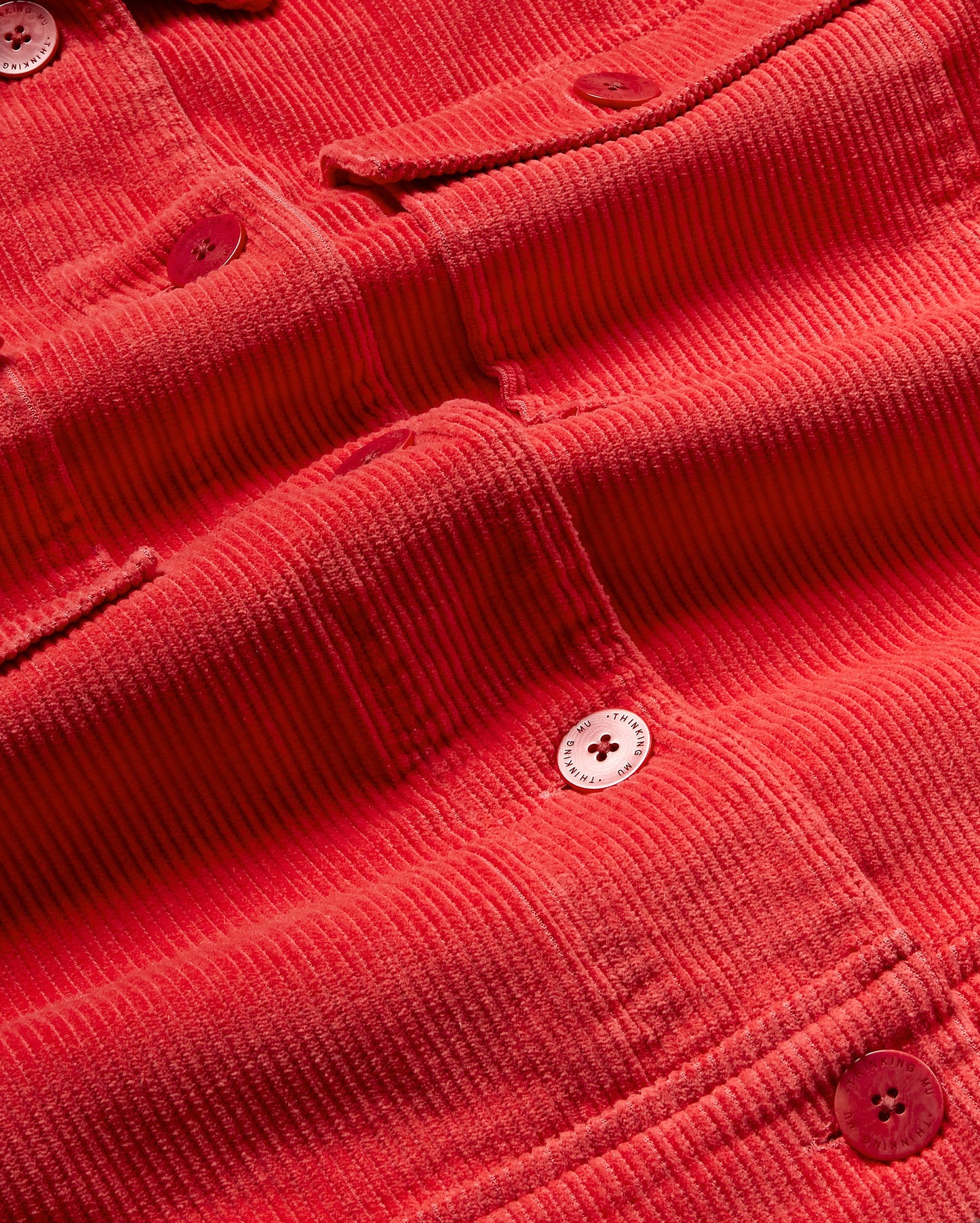 Chaqueta roja pana Frans sostenible - silueta 1
