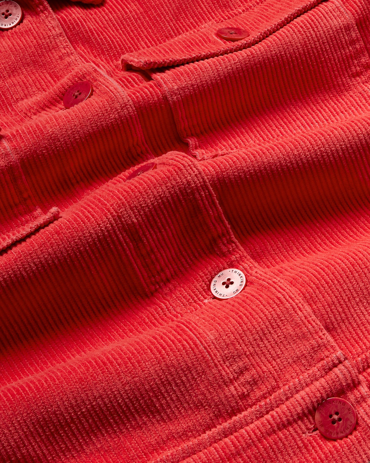 Chaqueta roja pana Frans sostenible - silueta 1