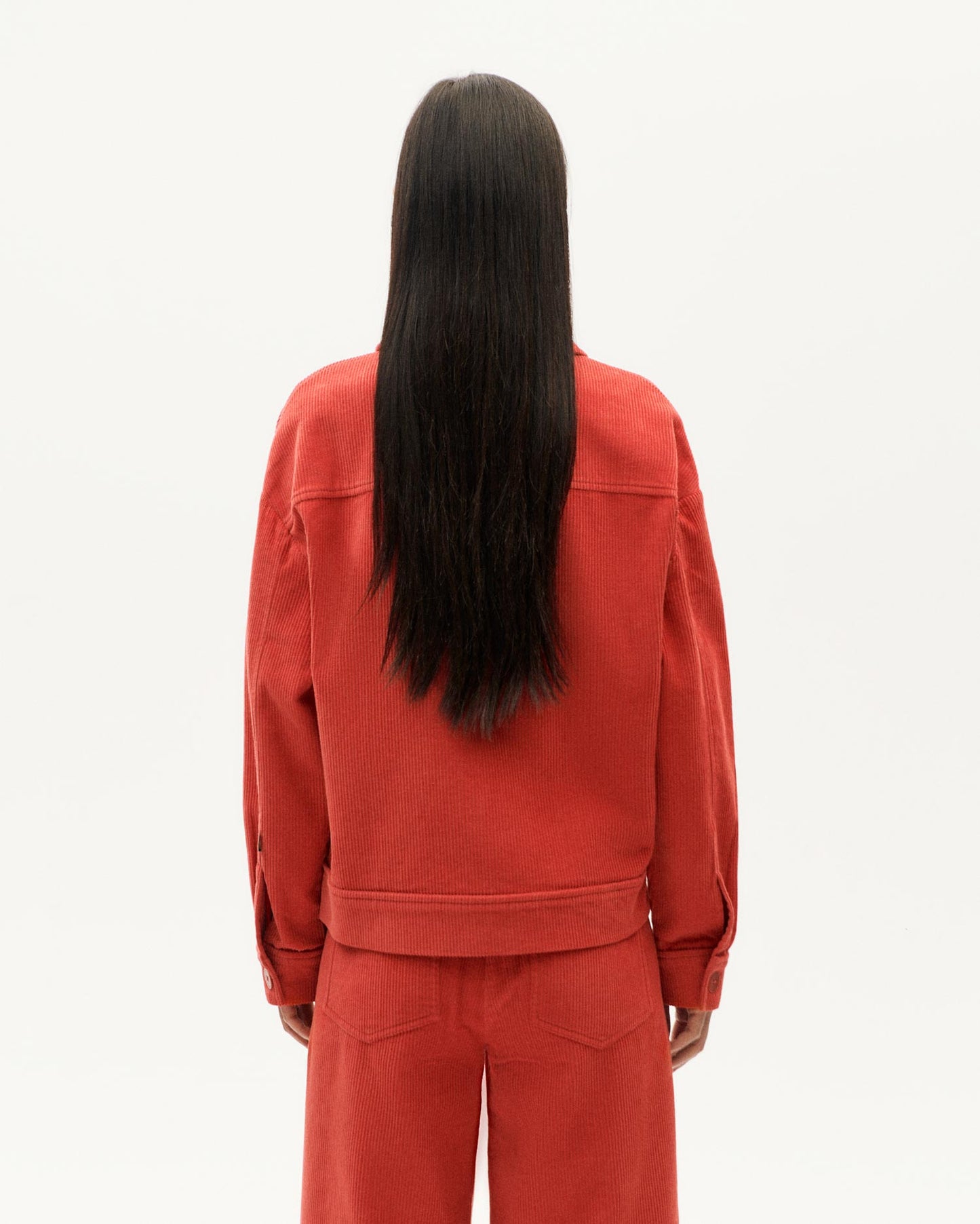 Chaqueta roja pana Frans sostenible-4