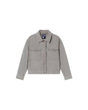 Chaqueta gris pana Frans sostenible - silueta 1