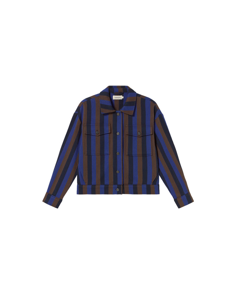 Chaqueta rayas azul totenham Frans sostenible silueta - 1