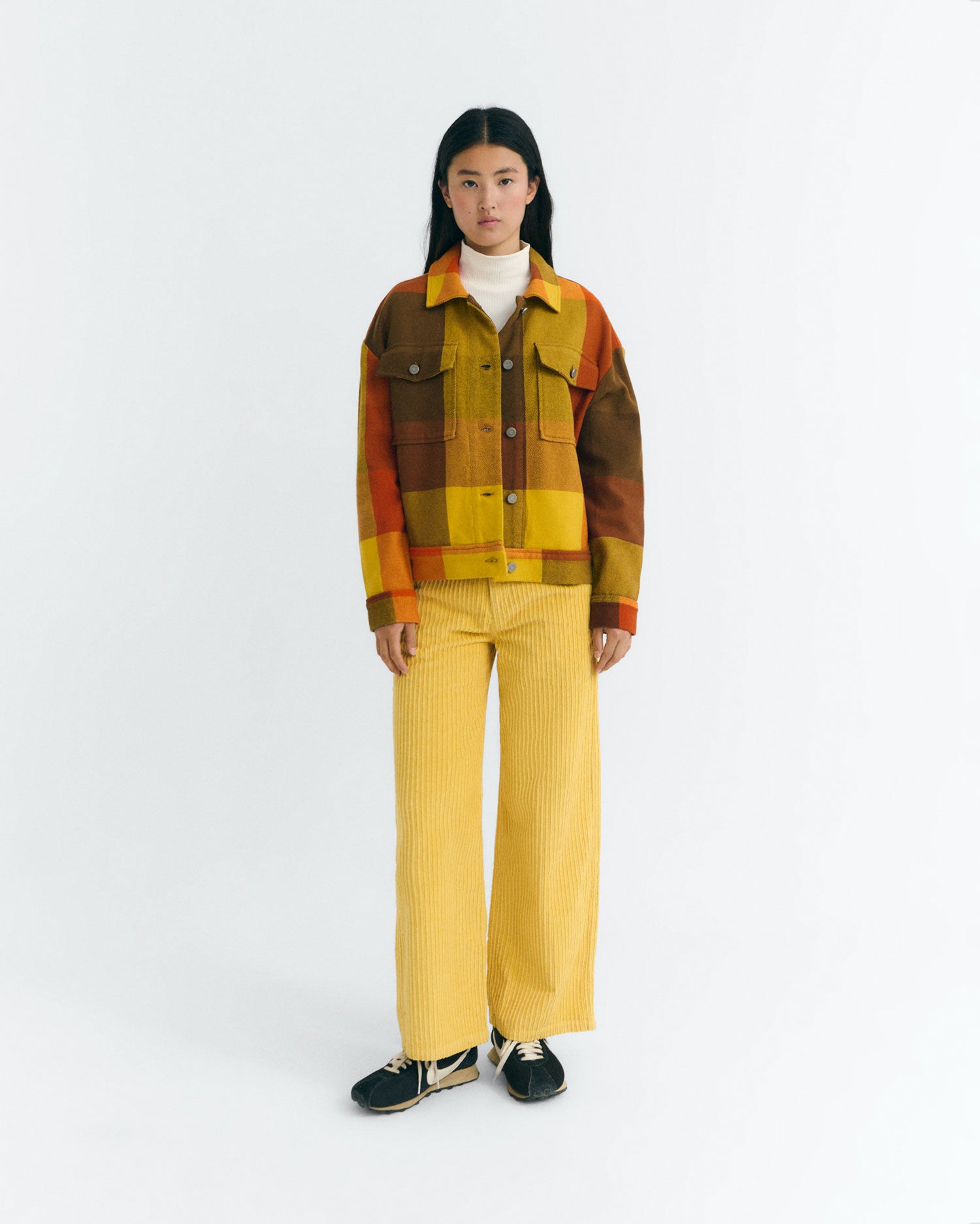 Chaqueta cuadros marrón Frans sostenible - 2