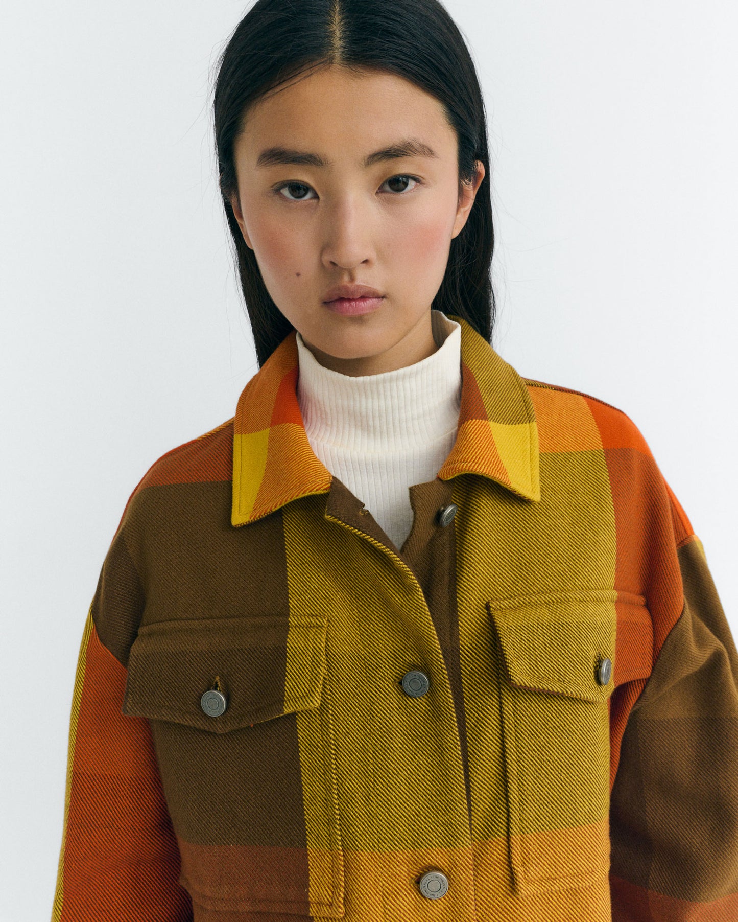 Chaqueta cuadros marrón Frans sostenible - 3