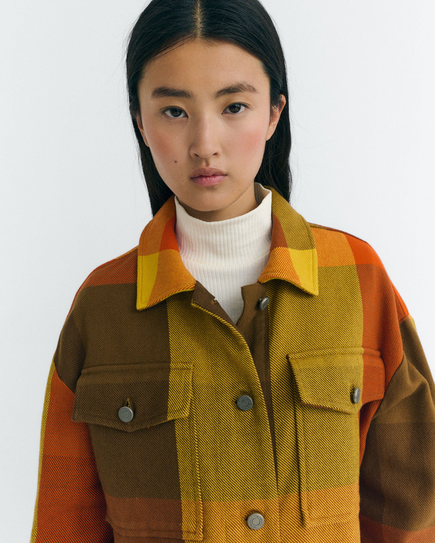 Chaqueta cuadros marrón Frans sostenible - 3