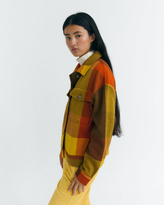 Chaqueta cuadros marrón Frans sostenible - 4