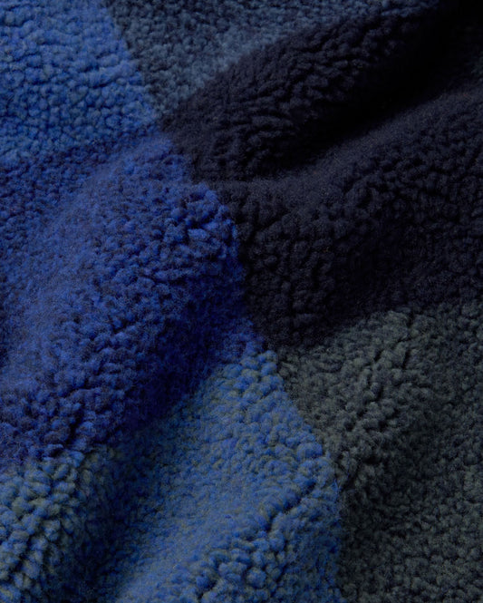 Chaqueta borreguito verde cuadros Sophie sostenible silueta - 2