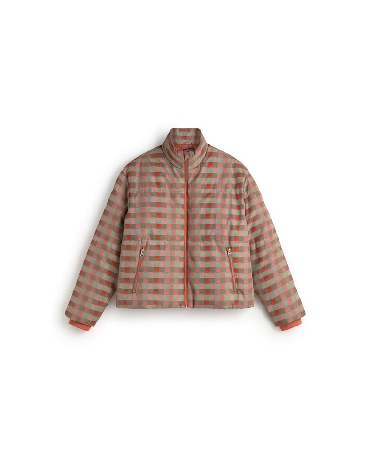 Chaqueta acolchada cuadros Gemma sostenible silueta - 1