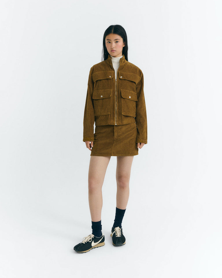 Chaqueta pana marrón Celia sostenible - 2