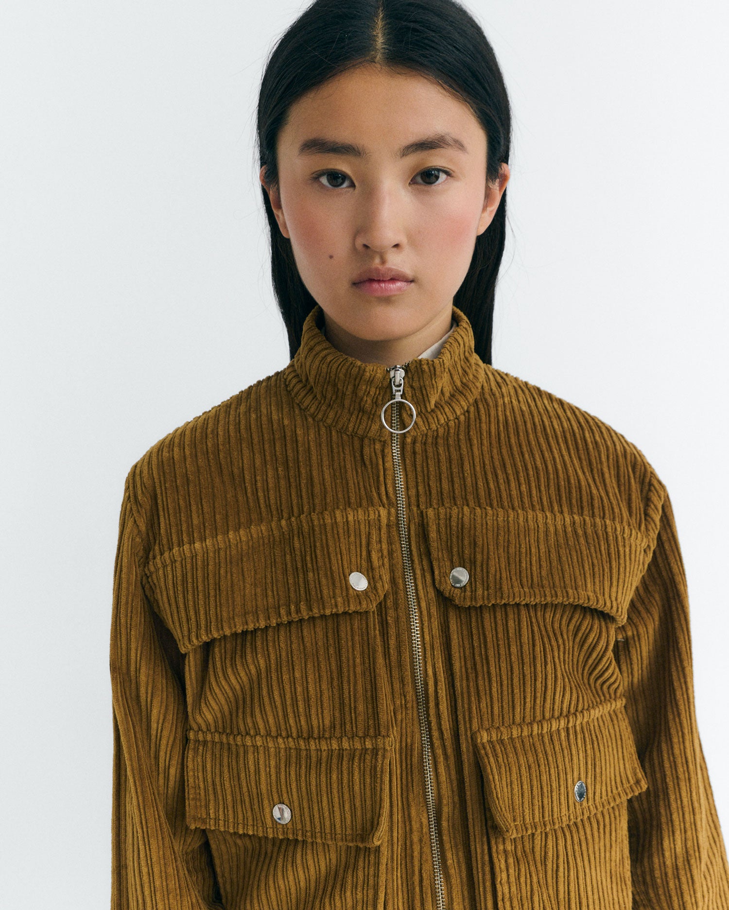 Chaqueta pana marrón Celia sostenible - 3