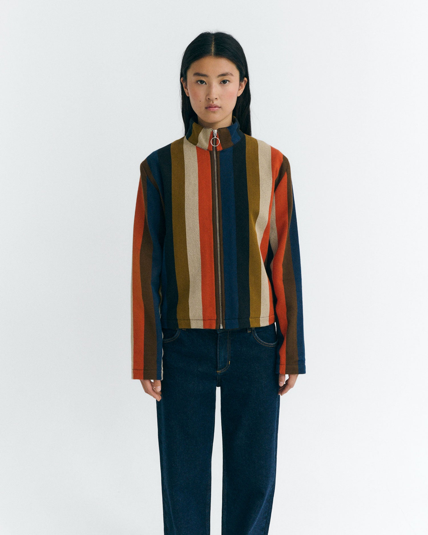 Chaqueta rayas naranja burnley Ceci sostenible - 1