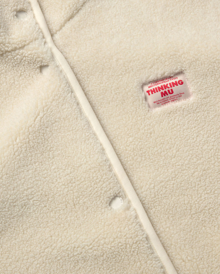 Chaqueta borreguito cruda Kourtney sostenible silueta - 2