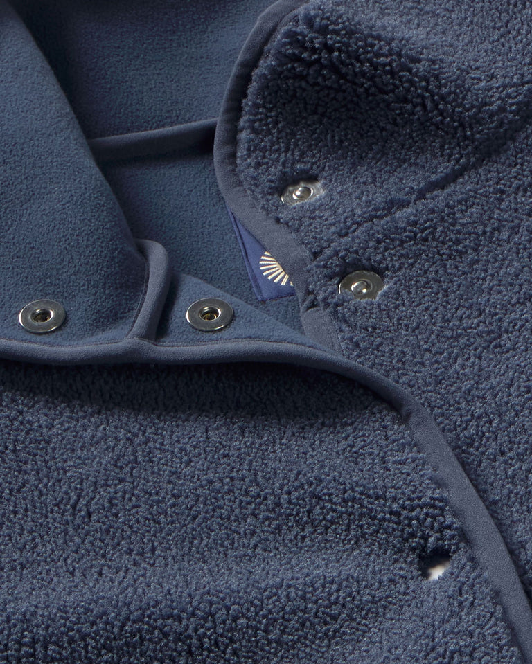 Chaqueta borreguito azul Kourtney sostenible silueta - 2