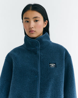 Chaqueta borreguito azul Kourtney sostenible - 3