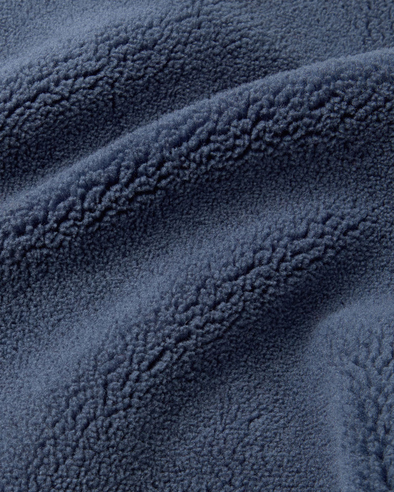 Chaleco borreguito azul Jay sostenible silueta - 3